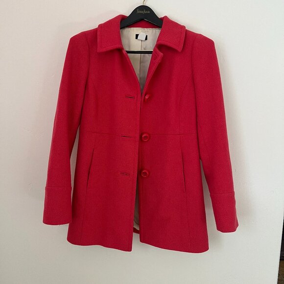 J.Crew Pink Pea Coat - Picture 1 of 10